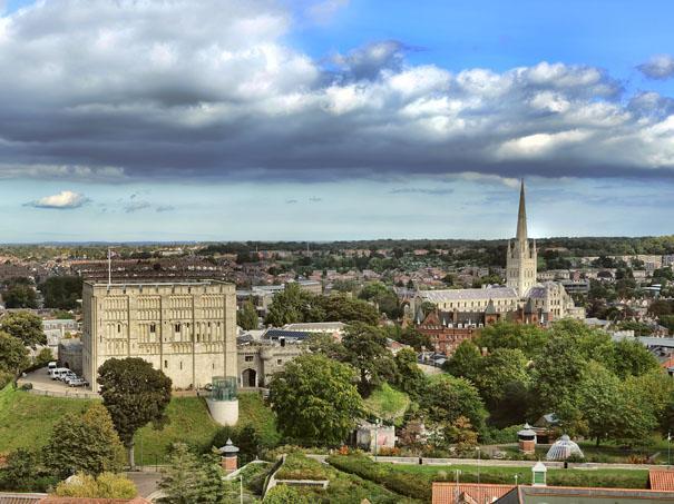 Norwich castle cathedral